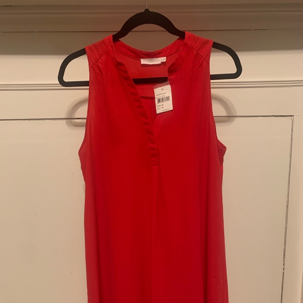 Pink/red midi dress